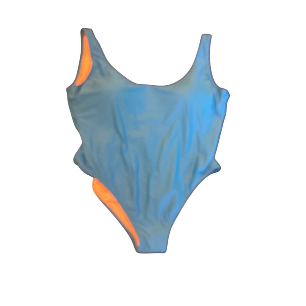 NWT J. Crew Womens One-Piece Swimsuit Sz 20 Blue Tank Sport Athletic Minimalist